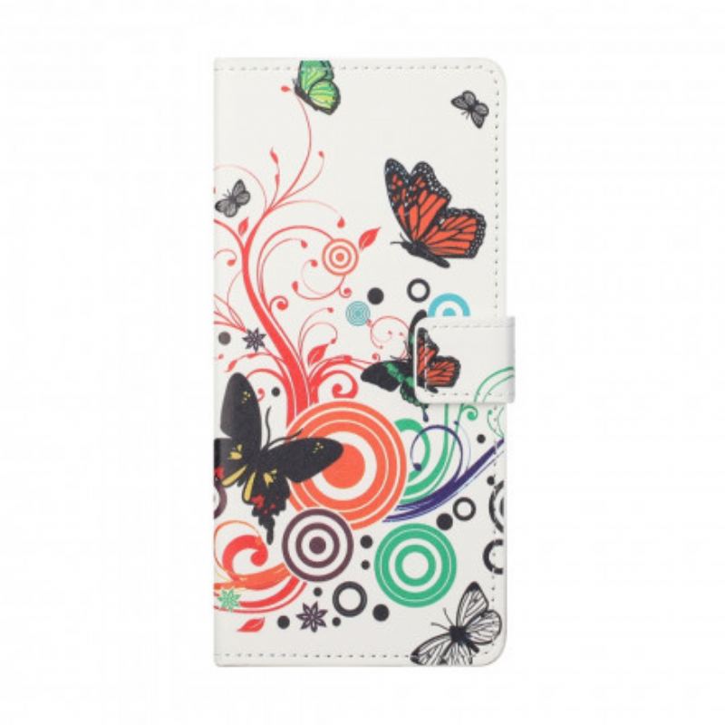 Housse Motorola Edge 20 Papillons et Fleurs