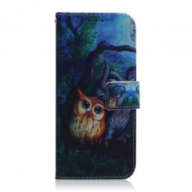 Housse Motorola Edge 20 Peinture de Hiboux