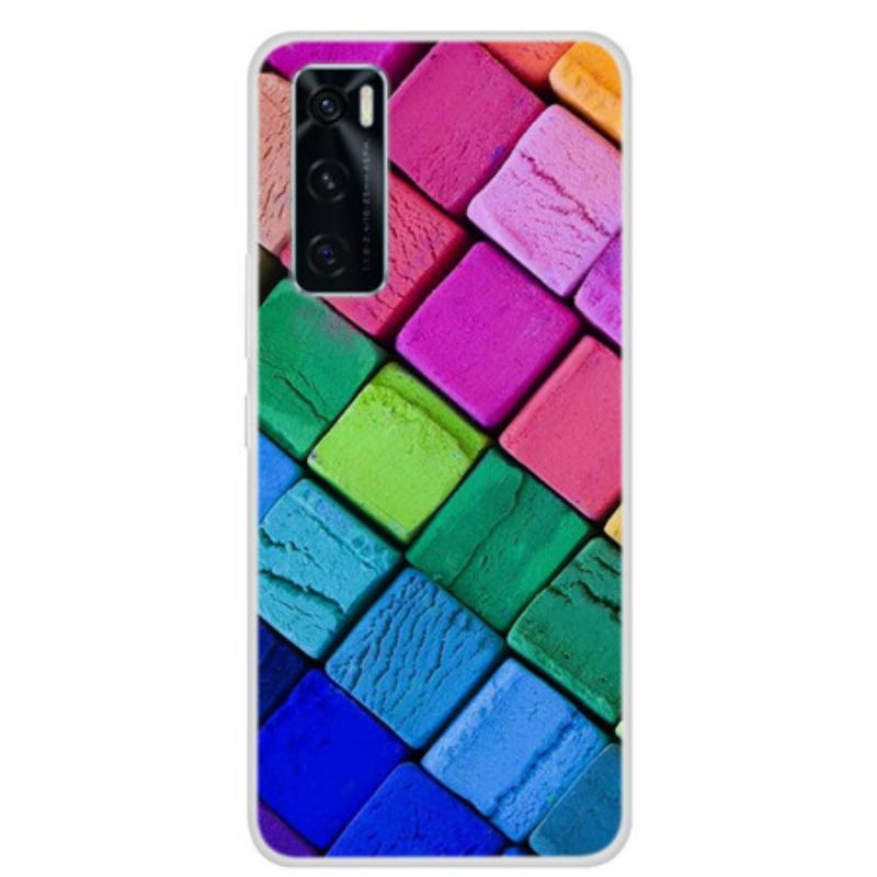 Coque Vivo Y70 Cubes Colorés