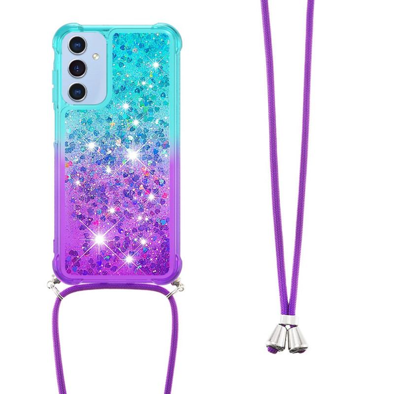 Coque à Cordon Samsung Galaxy A15 5G Dégradé Paillettes