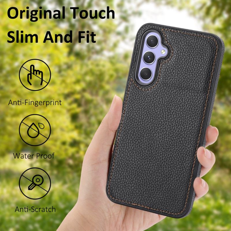 Coque Samsung Galaxy A15 5G Simili Cuir Litchi