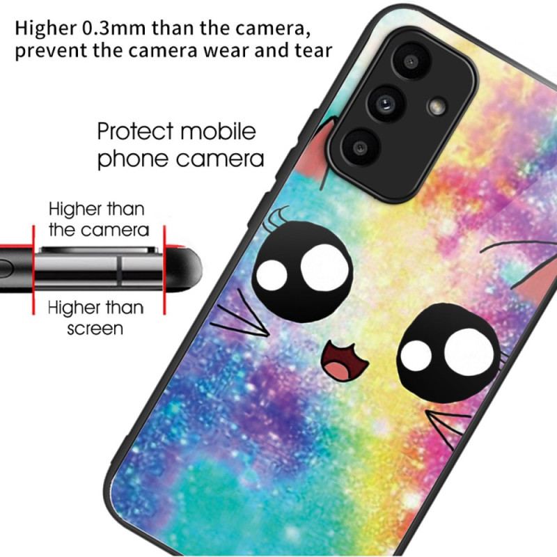 Coque Samsung Galaxy A15 5G / A15 Verre Trempé Chat Galaxie