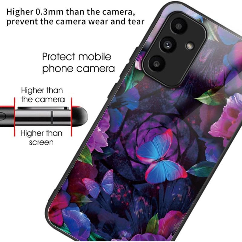 Coque Samsung Galaxy A15 5G / A15 Verre Trempé Papillons Colorés