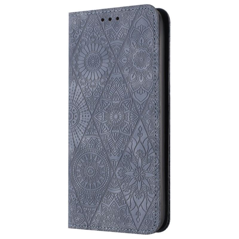 Flip Cover Samsung Galaxy A15 5G Patchwork à Lanière