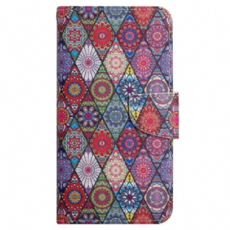 Housse Samsung Galaxy A15 5G Patchwork à Lanière