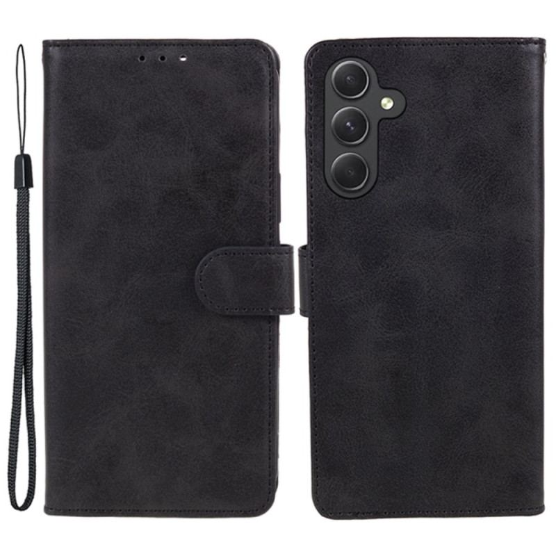 Housse Samsung Galaxy A15 5G Style Cuir Mat à Lanière