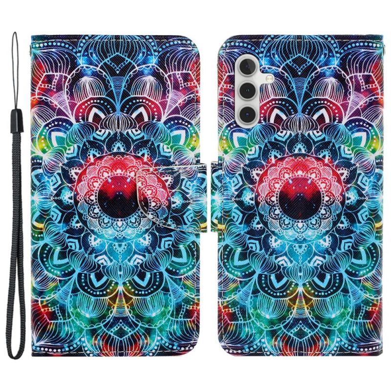 Housse Samsung Galaxy A15 5G Superbe Mandala à Lanière