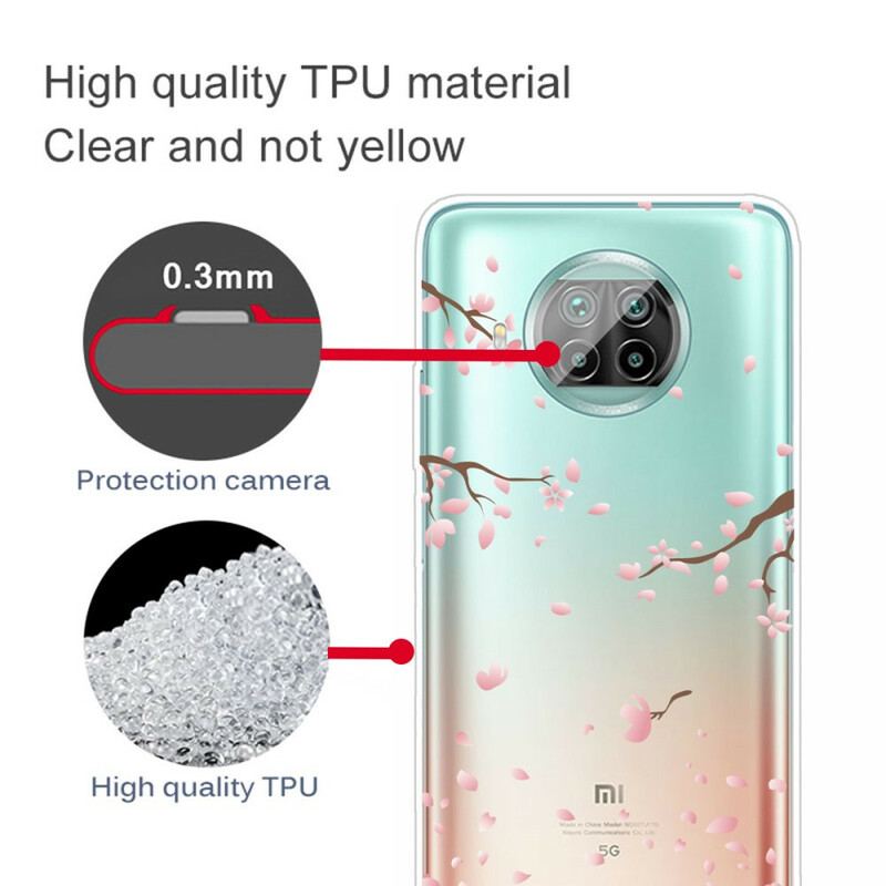 Coque Xiaomi Mi 10T Lite 5G / Redmi Note 9 Pro 5G Branches à Fleurs