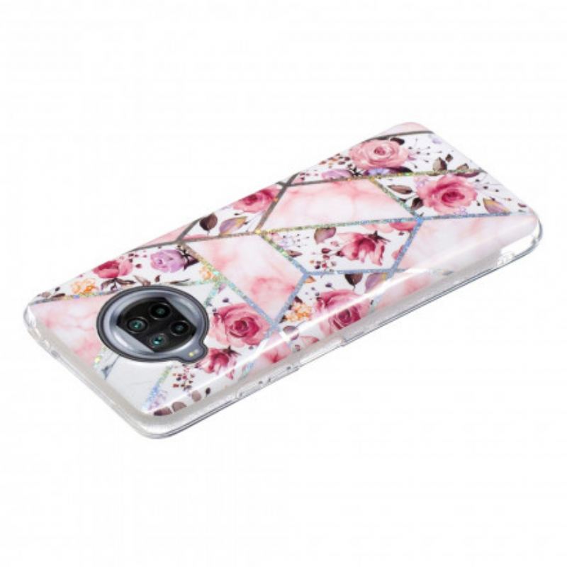 Coque Xiaomi Mi 10T Lite 5G  / Redmi Note 9 Pro 5G Marbrée Fleurs