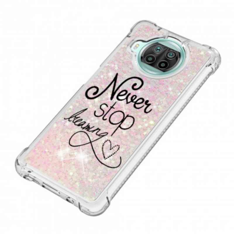 Coque Xiaomi Mi 10T Lite 5G  / Redmi Note 9 Pro 5G Never Stop Dreaming Paillettes