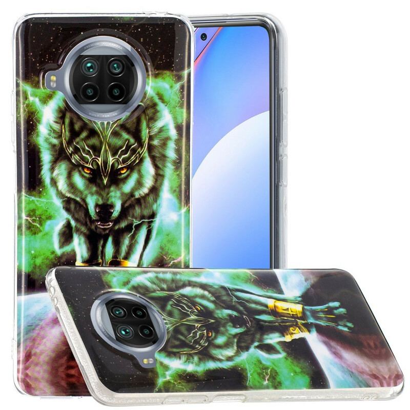 Coque Xiaomi Mi 10T Lite 5G / Redmi Note 9 Pro 5G Série Loup Fluorescente