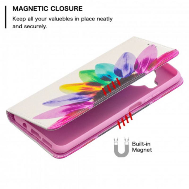 Flip Cover Xiaomi Mi 10T Lite 5G  / Redmi Note 9 Pro 5G Fleur Aquarelle