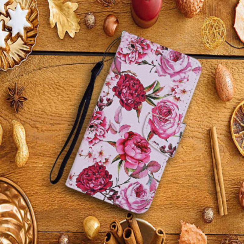 Housse Xiaomi Mi 10T Lite 5G  / Redmi Note 9 Pro 5G Fleurs Magistrales avec Lanière