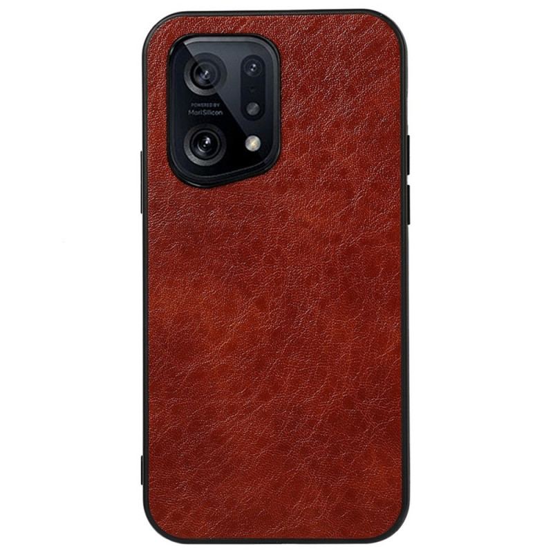 Coque Oppo Find X5 Effet Cuir