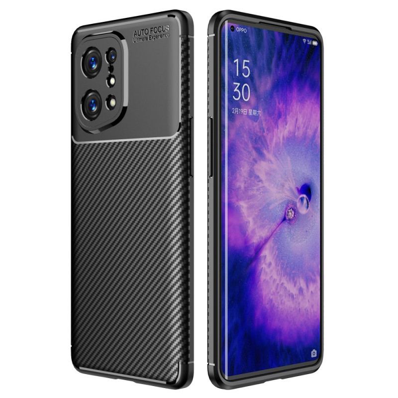 Coque Oppo Find X5 Flexible Fibre Carbone