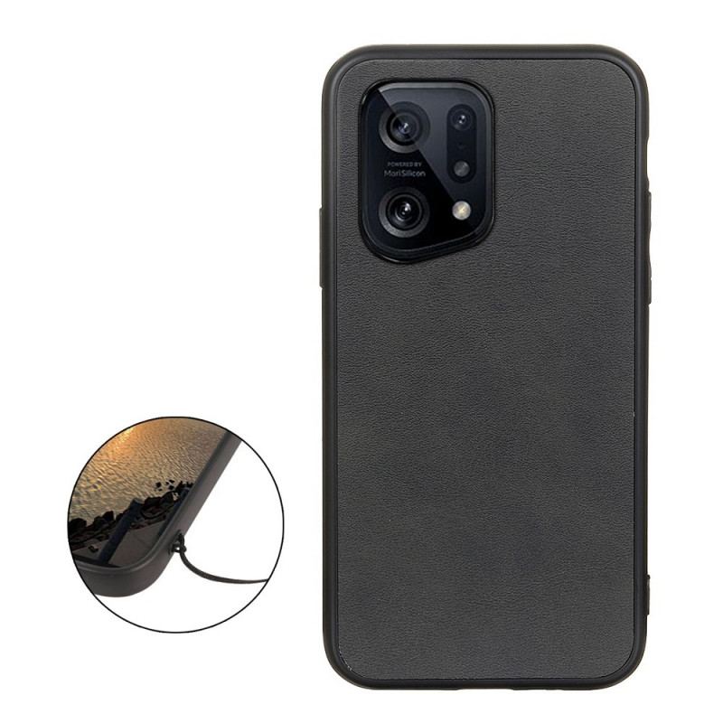 Coque Oppo Find X5 Simili Cuir Texturé