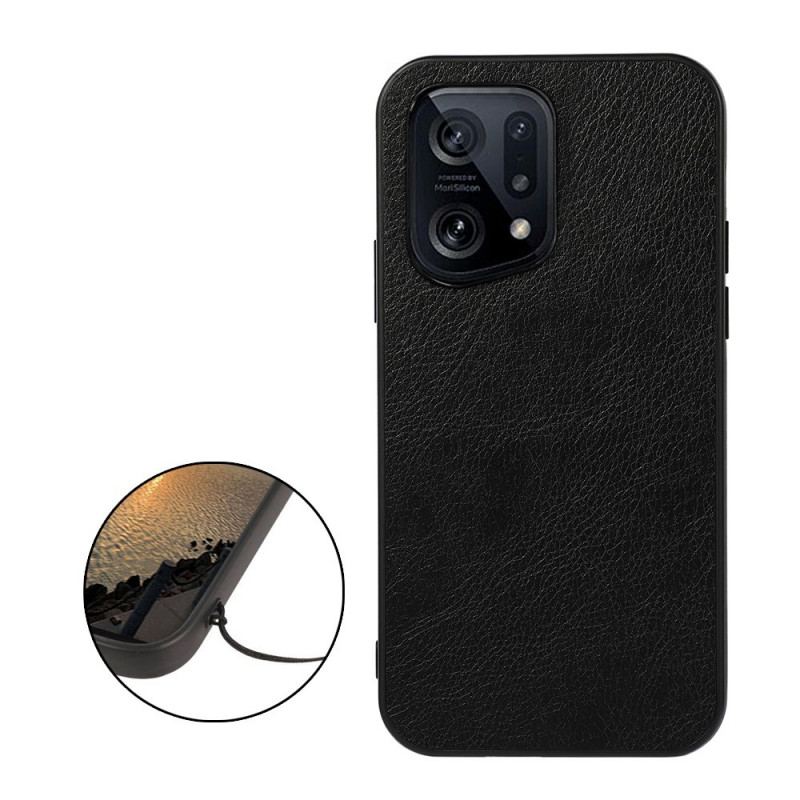 Coque Oppo Find X5 Style Cuir Litch