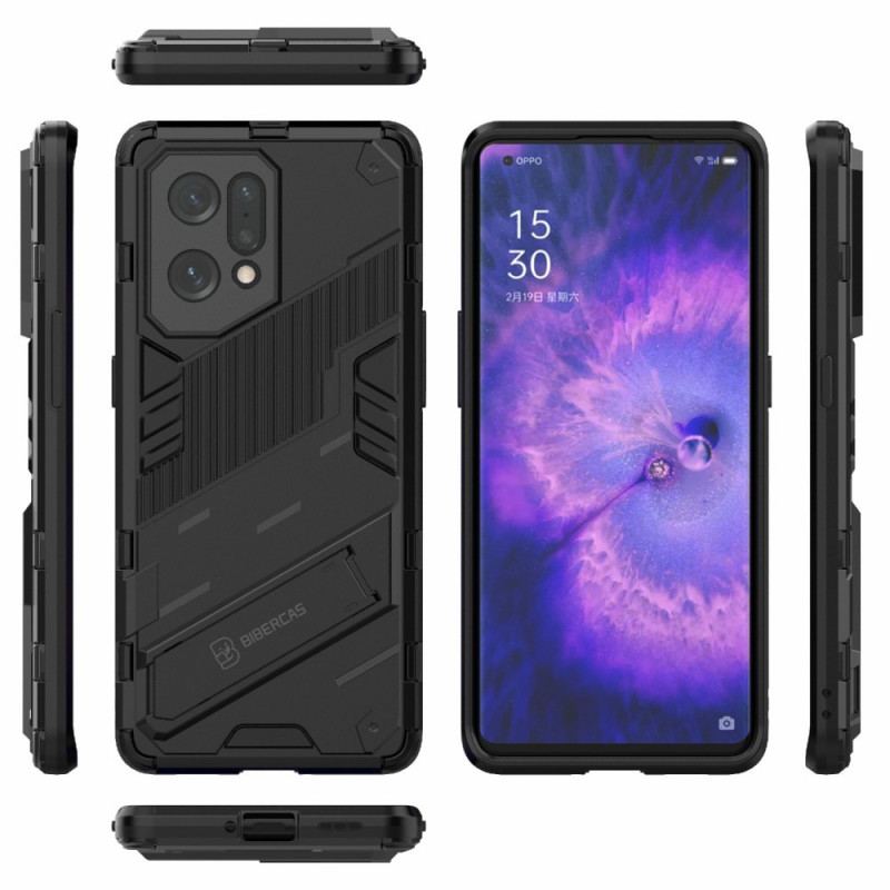 Coque Oppo Find X5 Support Amovible Deux Positions Mains Libres