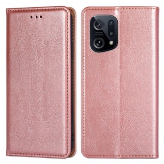 Flip Cover Oppo Find X5 Solid Color