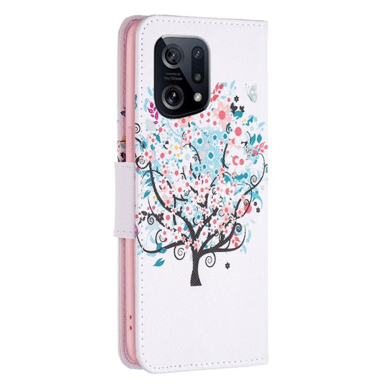 Housse Oppo Find X5 Flowered Tree