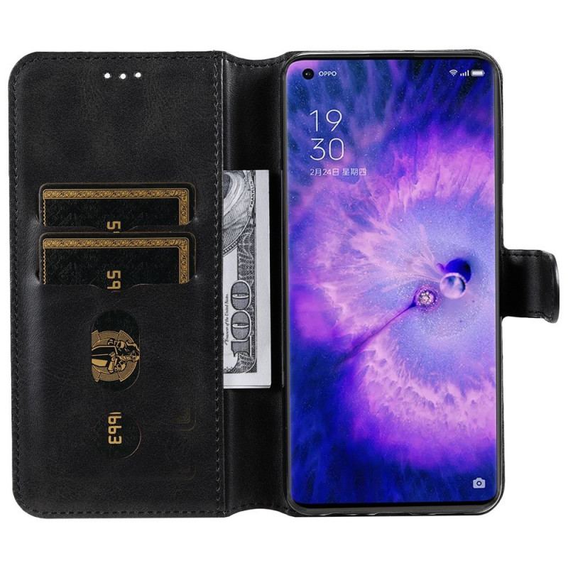 Housse Oppo Find X5 Style Cuir