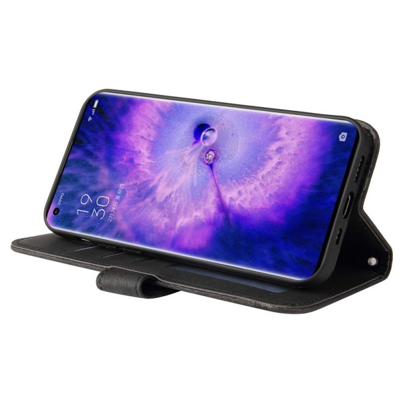 Housse Oppo Find X5 Style Cuir avec Rivet Décoratif