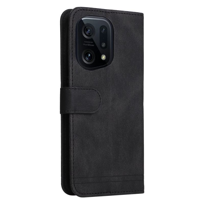 Housse Oppo Find X5 Style Cuir avec Rivet Décoratif