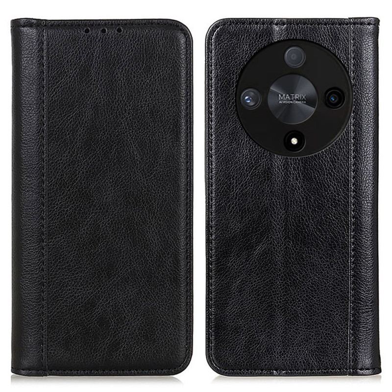 Flip Cover Honor Magic 6 Lite / X9b Cuir Fendu Texture Litchi