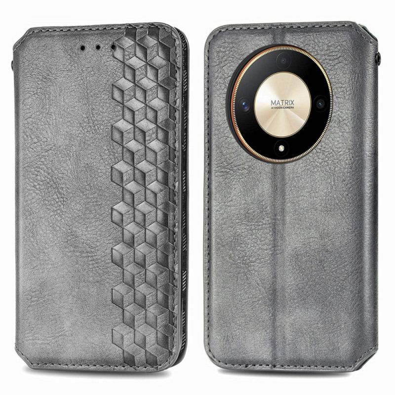 Flip Cover Honor Magic 6 Lite / X9b Style Daim Rétro