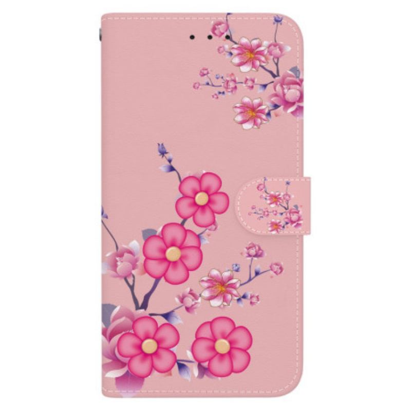 Housse Honor Magic 6 Lite / X9b Motif Sakura à Lanière