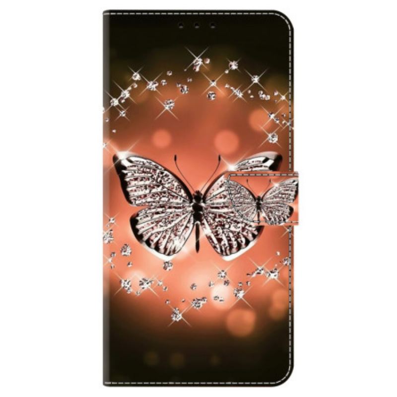 Housse Honor Magic 6 Lite / X9b Papillon Cristal