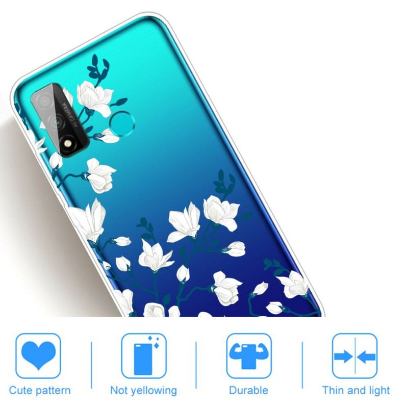 Coque Huawei P Smart 2020 Fleurs Blanches