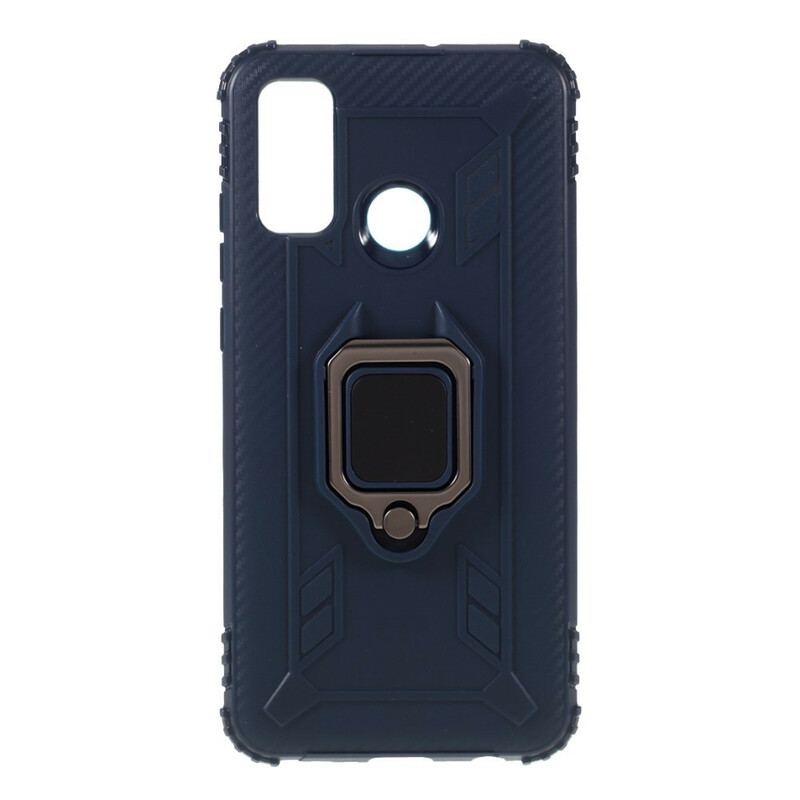 Coque Huawei P Smart 2020 Ring et Fibre Carbone