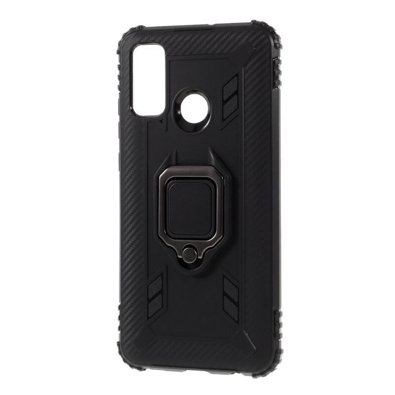 Coque Huawei P Smart 2020 Ring et Fibre Carbone