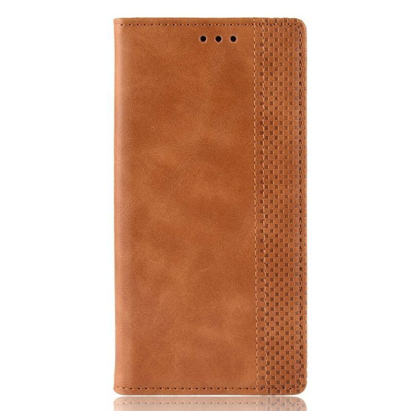 Flip Cover Huawei P Smart 2020 Effet Cuir Vintage Stylisé