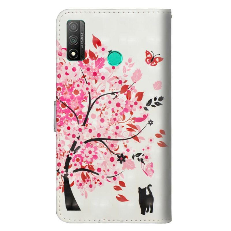 Housse Huawei P Smart 2020 Arbre Rose