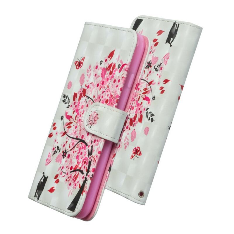 Housse Huawei P Smart 2020 Arbre Rose