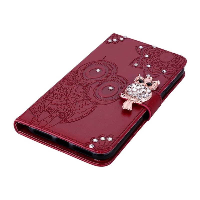 Housse Huawei P Smart 2020 Hibou Mandala et Breloque