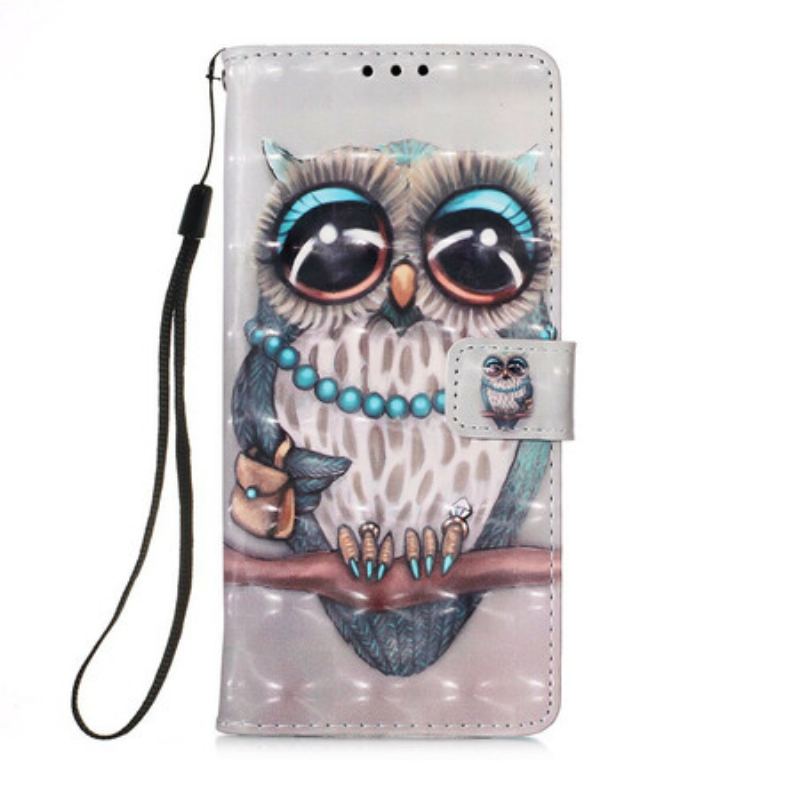 Housse Huawei P Smart 2020 Miss Hibou à Lanière