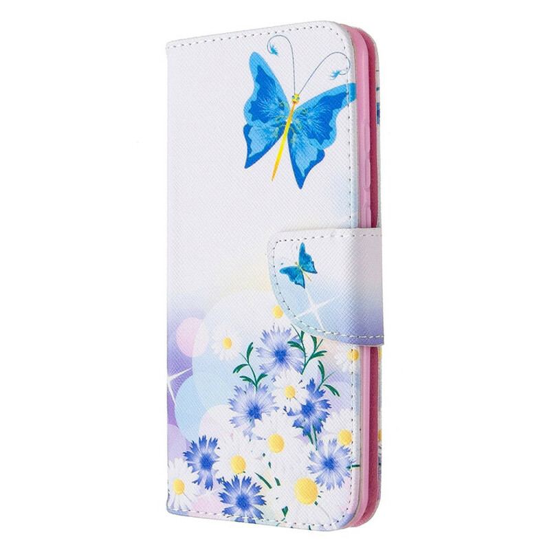 Housse Huawei P Smart 2020 Papillons et Fleurs Peints