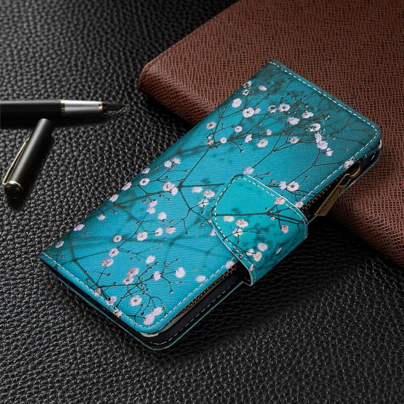 Housse Huawei P Smart 2020 Poche Zippée Arbre