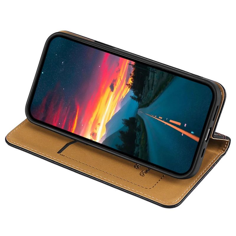 Flip Cover Moto E40 / E30 / E20 Cuir Litchi Fendu Coutures