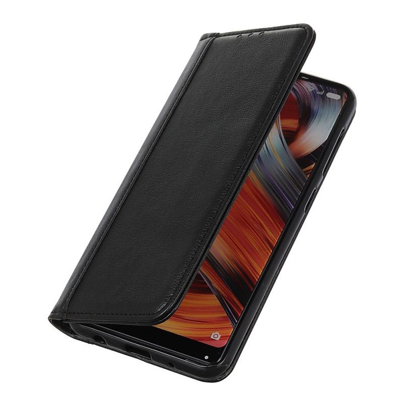 Flip Cover Moto E40 / E30 / E20 Cuir Litchi Fendu Élégance