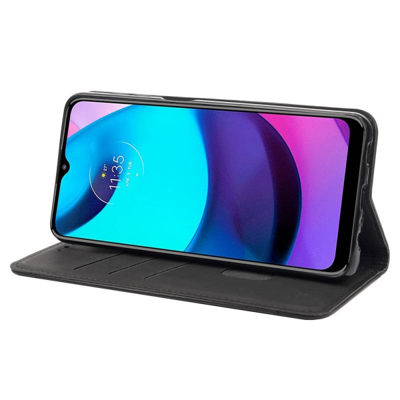 Flip Cover Moto E40 / E30 / E20 Effet Cuir Business Bicolore