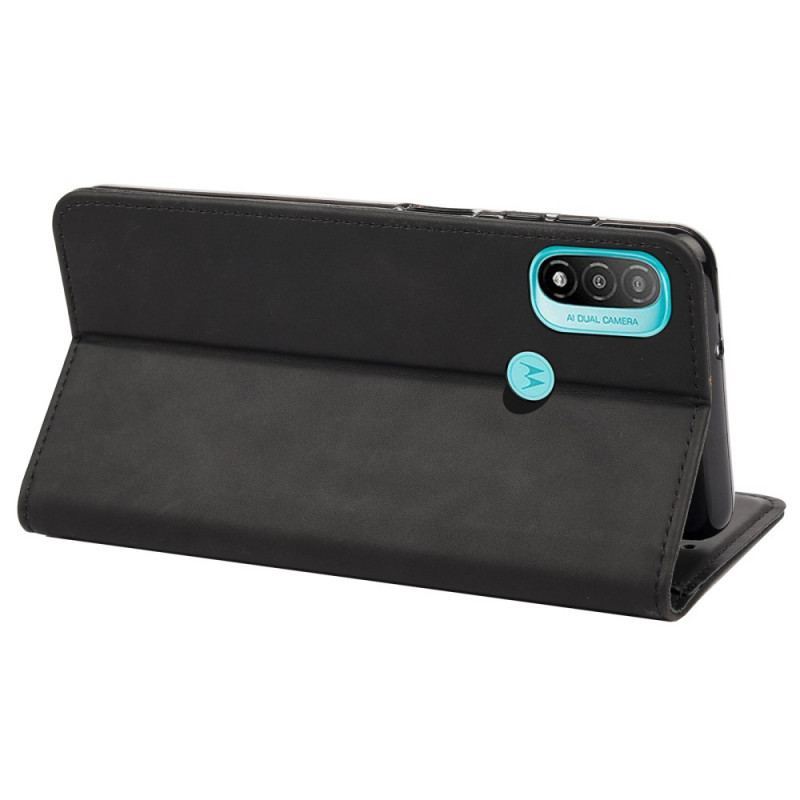 Flip Cover Moto E40 / E30 / E20 Effet Cuir Business Bicolore