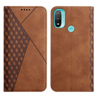 Flip Cover Moto E40 / E30 / E20 Effet Cuir Géo