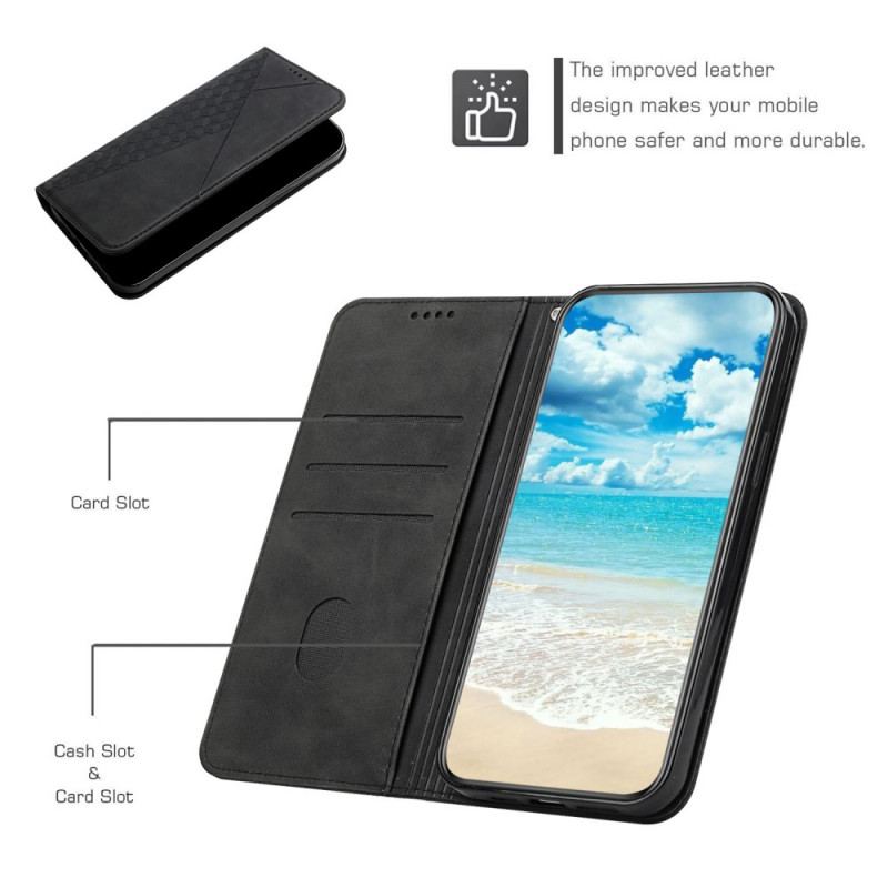 Flip Cover Moto E40 / E30 / E20 Effet Cuir Géo