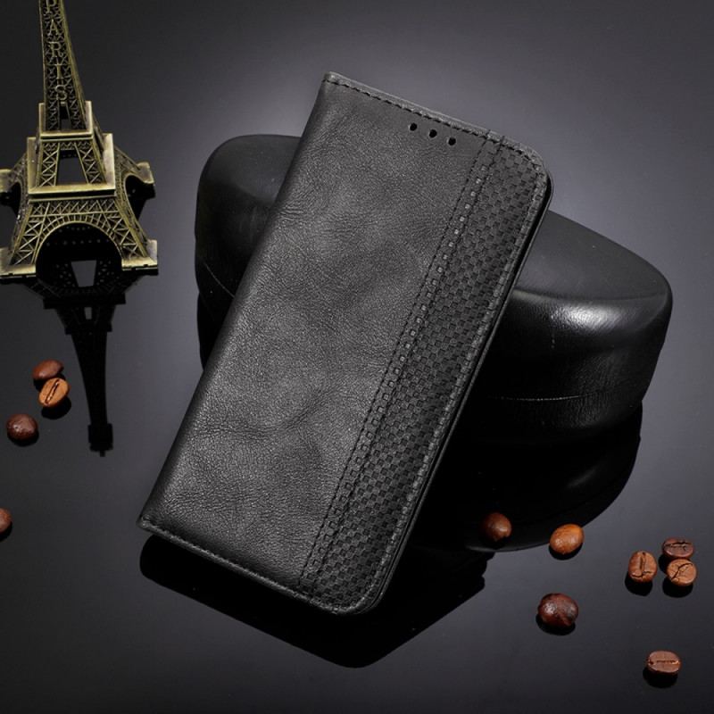 Flip Cover Moto E40 / E30 / E20 Effet Cuir Vintage Stylisé