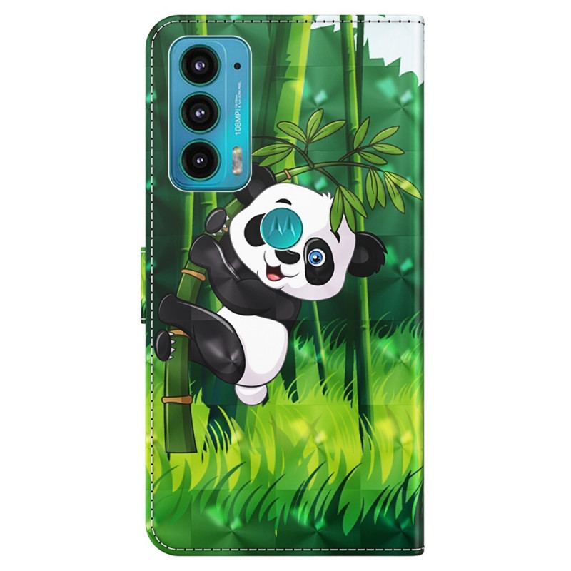 Housse Moto E40 / E30 / E20 Panda et Bambou