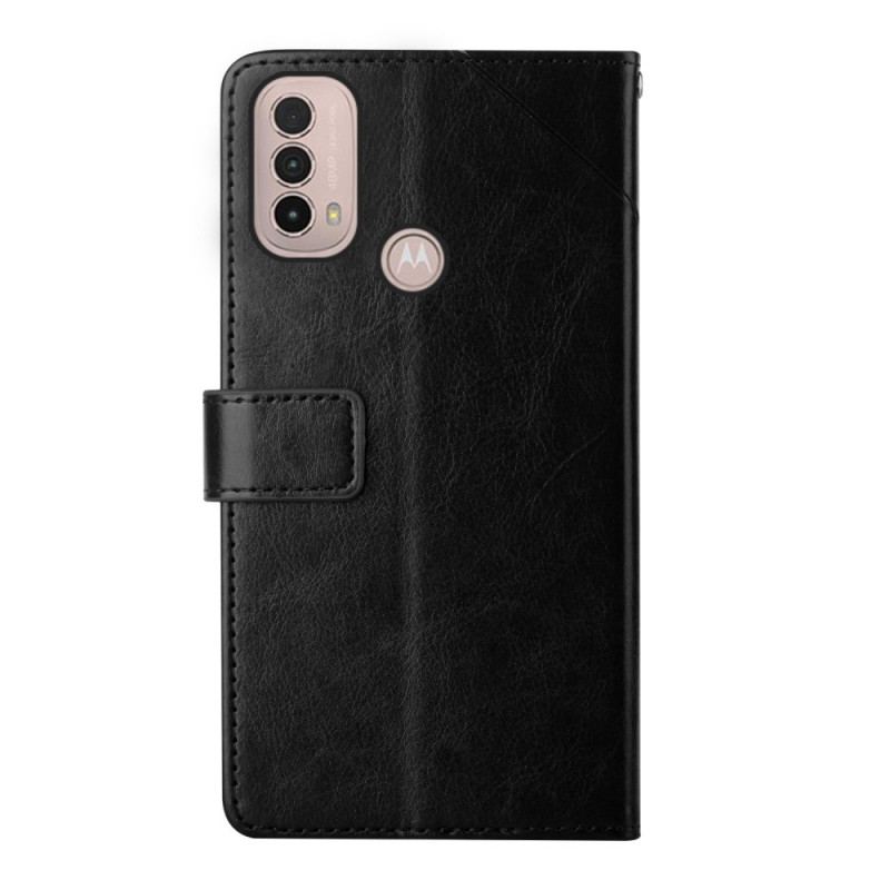 Housse Moto E40 / E30 / E20 Style Cuir Géo Y Design